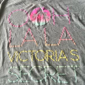 Victoria's Secret Gray Graphic Tee